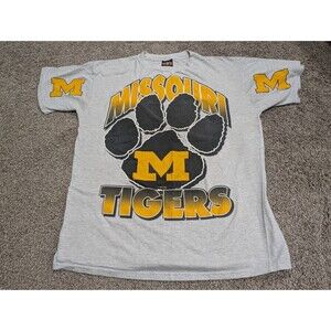 Vintage Missouri Tigers Mizzou TSI Shirt 1983 Gray Made In USA Very Nice